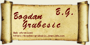 Bogdan Grubešić vizit kartica